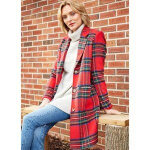 Charlie Paige Multi-Plaid Woven Coat